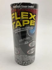 Flex Seal TFSBLKR0805 Rubberized Waterproof Tape Adhesive Sealant Patch, 8" X 5'