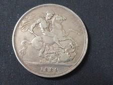 1889 Queen Victoria Jubilee Silver Crown Head.