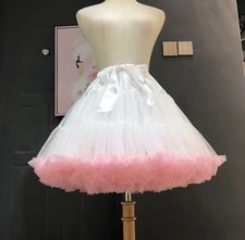 Kawaii Pink And White Puffy Petticoat