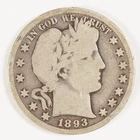 1893-S Key Date Barber Half Dollar 50c 31470