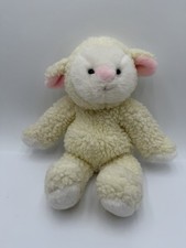 Vintage 1993 Commonwealth Lamb Sheep Plush 16" Cream Sherpa Pink Ears