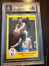1986 Star Court Kings #23 Sidney Moncrief BAS Certified Slabbed Auto