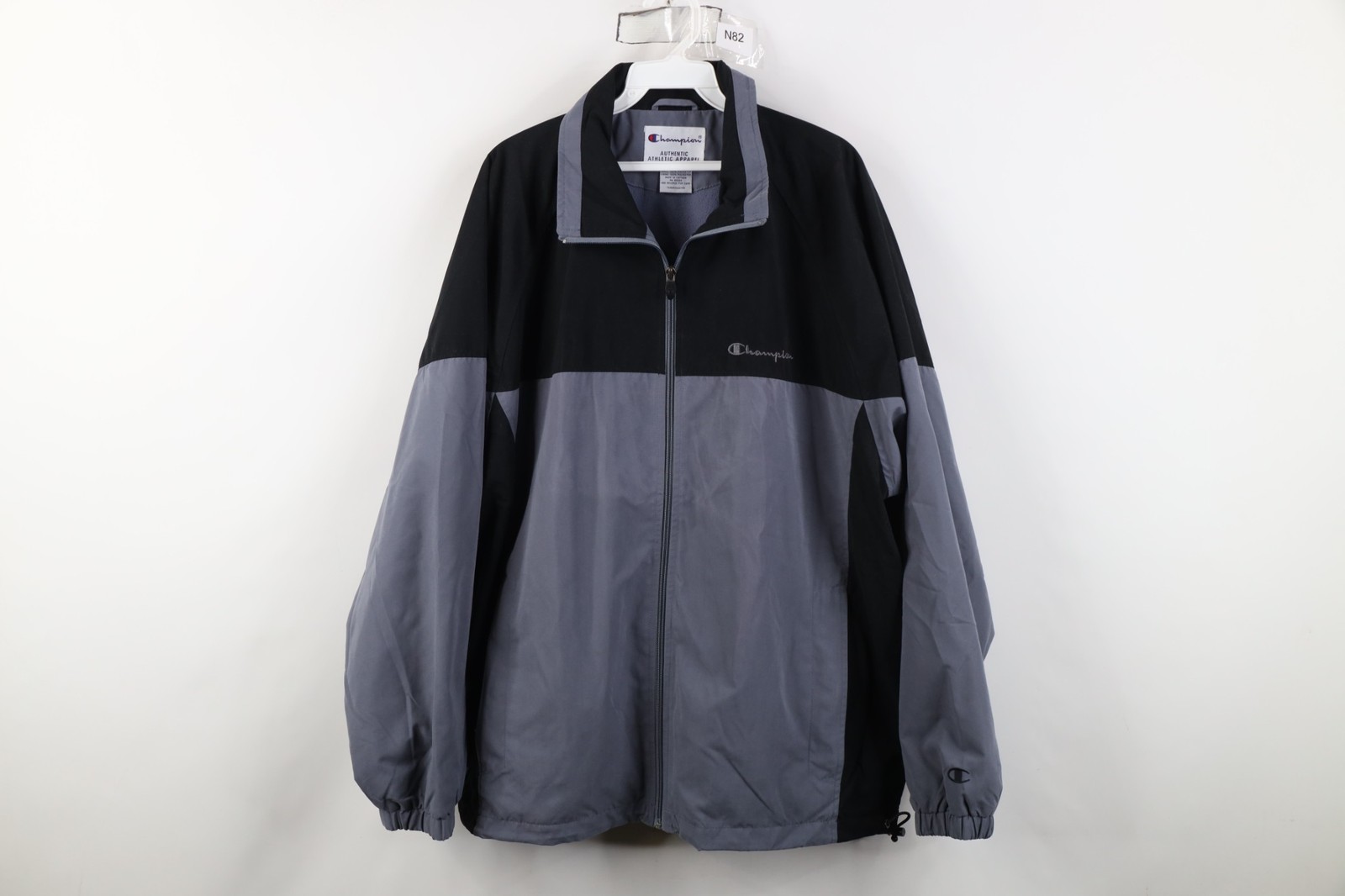 Vintage 90s Y2K Champion Mens Large Spell Out Color Block Fleece Lined Jacket