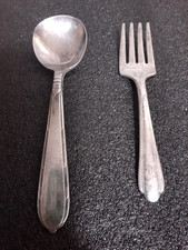 Vintage Onieda Stainless Baby Fork Spoon 1931 c. June and Community patterns