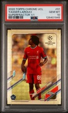 Marketplace image: 2020-21 Yasser Larouci Topps Chrome Superfractor Autographed Rookie 1/1 PSA 10