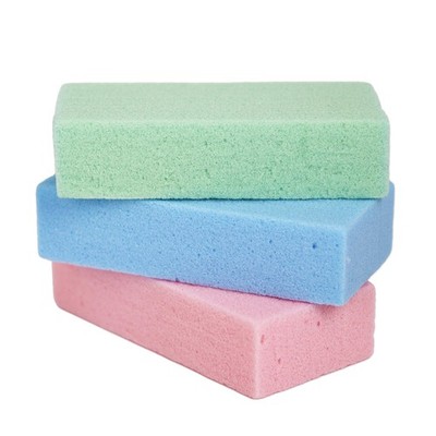 Perfect Feet Pumice Buffing Pad Sponge Scrub Bar 1 Count (Pack of 3), Yellow 