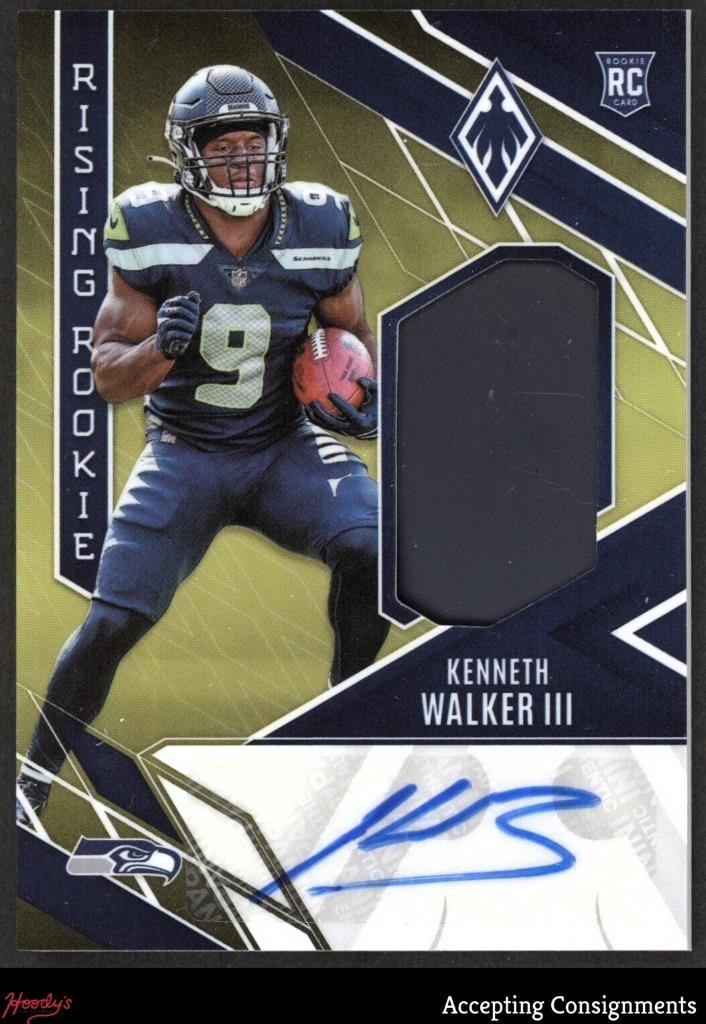 Kenneth Walker III Panini Phoenix Rising Rookie Material Signatures #RMSKW Helmet
