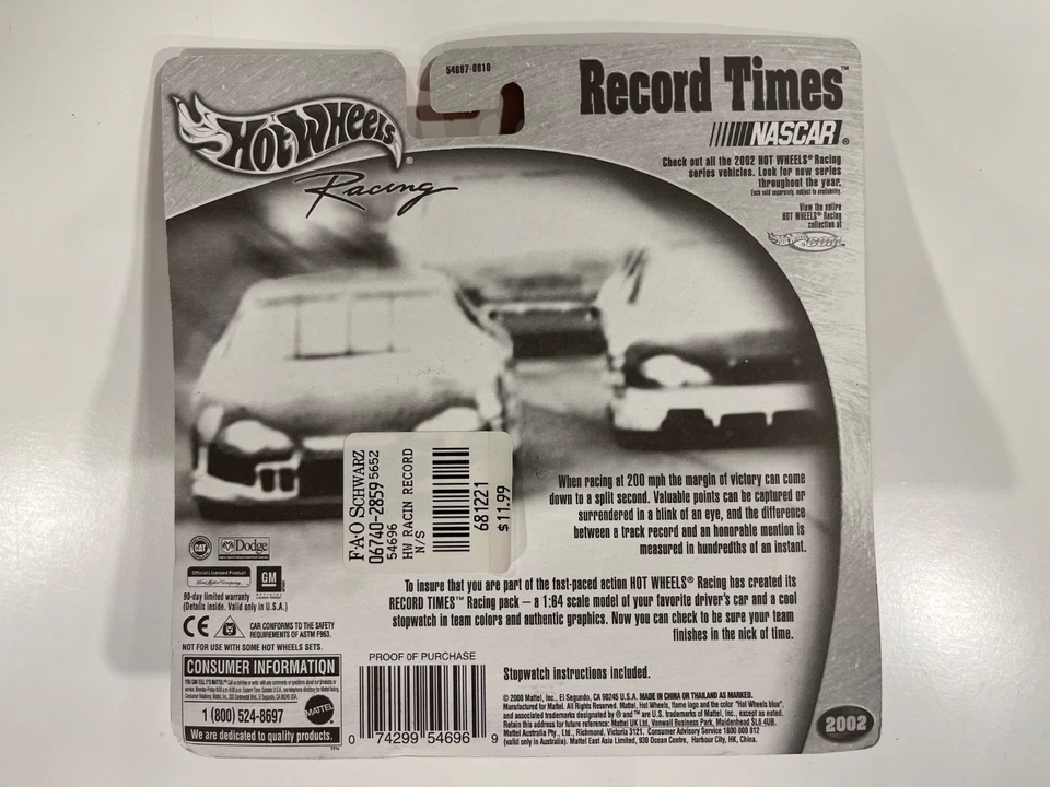 Hot Wheels Record Times Racing #45 2002 Kyle Petty Sprint piezas 1/64 #54703 Foto 2 de 4