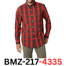 Chaps Men's Dress Shirt - Wrinkle-Resistant Long Sleeve Casual Button Down Top M