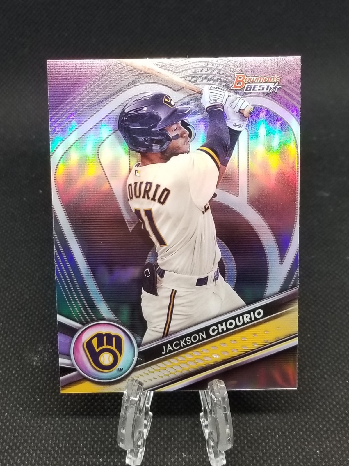 2022 Bowman’s Best Jackson Chourio Top Prospects Refractor #TP-19 - Brewers