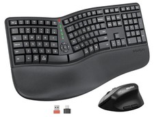 MEETION Ergonomic Keyboard and Mouse, Wireless Keyboard with Vertical Mouse,...