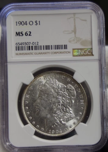 1904 O US Morgan Silver Dollar $1 NGC MS62