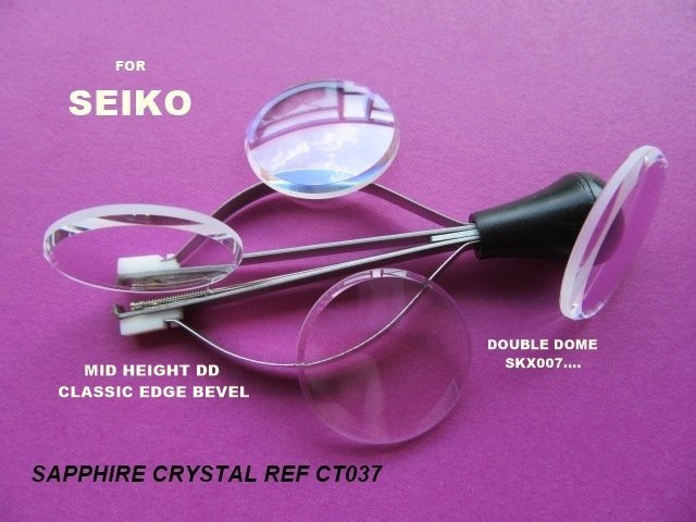 Crystaltimes Sapphire Double Dome Crystal SKX009 SKX007 SRPD Glass