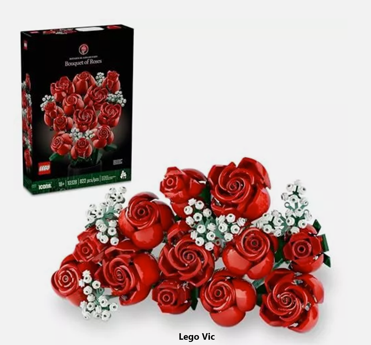 Lego Rouge Jeux De Construction Bouquet De Roses Icons - Image 3