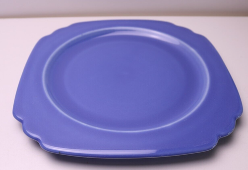 Homer Laughlin Riveria 2 pz piatto da pranzo e zuppiera blu malva MCM - Foto 5 di 7