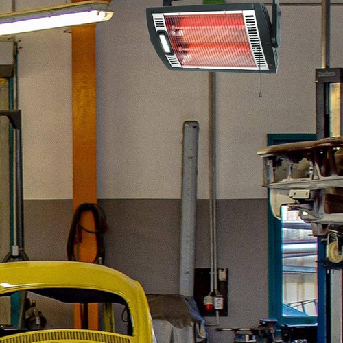 Optimus Infrared Utility Heater Electric Garage Shop Ceiling Mount Bladeless - Picture 3 of 3