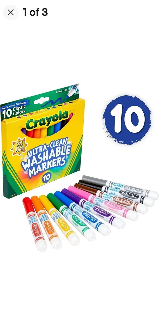 Crayola 587851 Color Max Broad Line Washable Markers 10 Count