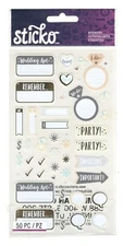 Vintage Sticko Sticker WEDDING PLANNER Themed Scrapbooking SD7