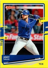JOEY GALLO 2020 DONRUSS SP YELLOW VARIATION #196   (BLOWOUT)