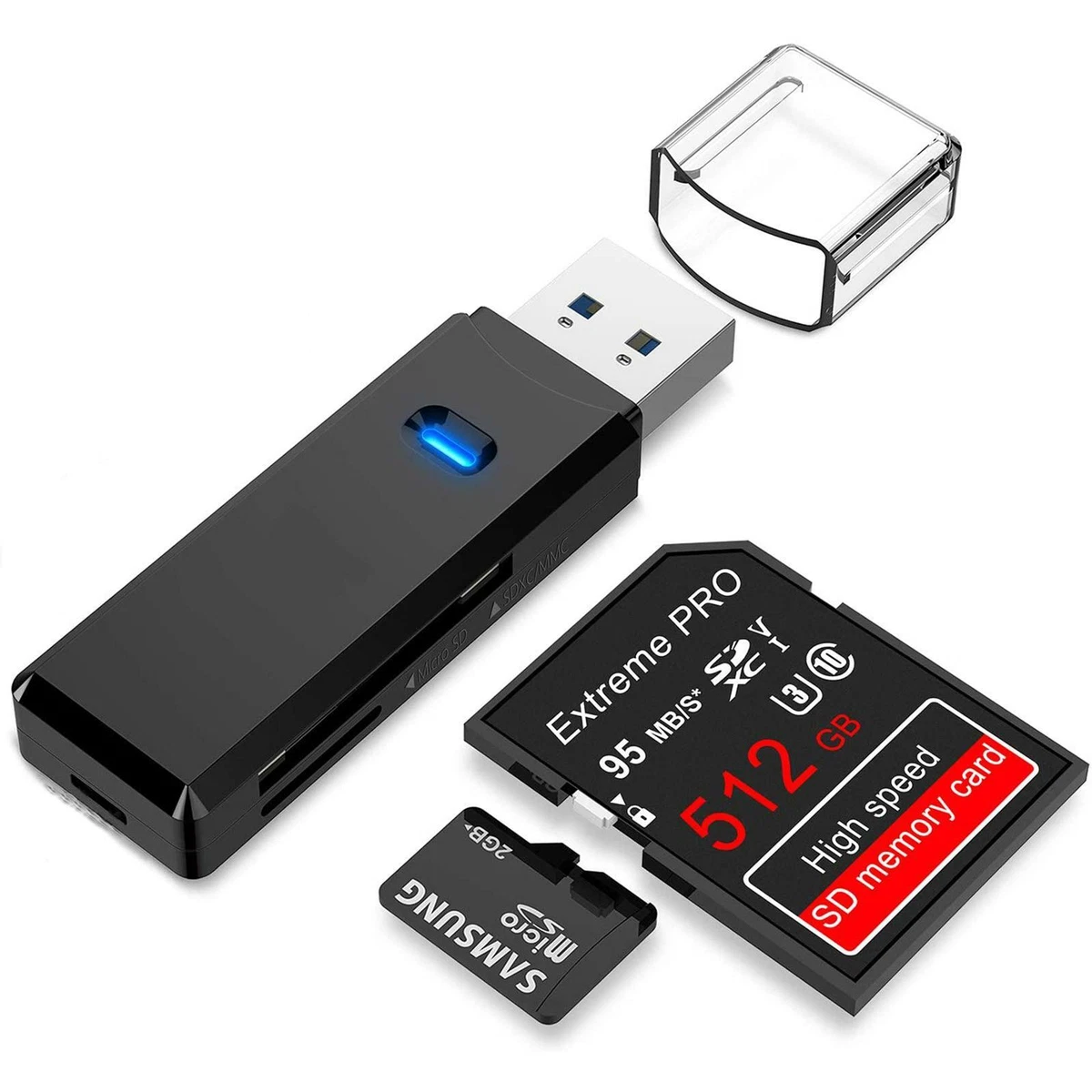 ring Bare overfyldt respekt SD Card Reader USB 3.0 High Speed Memory SDHC SDXC MMC Micro SD Mobile  T-FLASH 5060385641712 | eBay