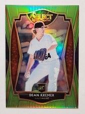 2021 Select Baseball Premier Level #167 Dean Kremer Neon Green Prizm #43/99 RC