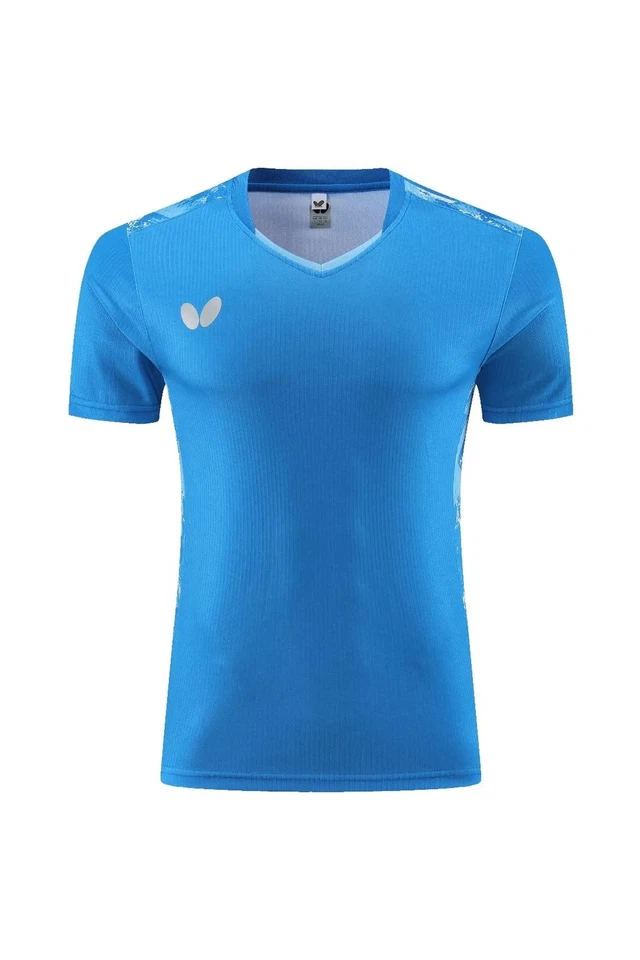 Adult Kid Butterfly Sports Short Sleeve Tops Tennis Clothes Badminton Wear T - Image 2 of 3