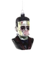 FRANKIE BLOWING BUBBLE Frankenstein Bubble Gum Christmas Ornament by Cody Foster