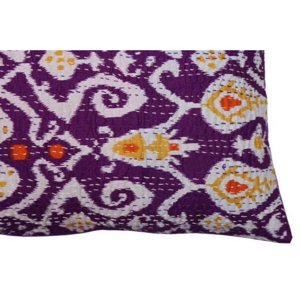 индийский ручной работы хлопок kantha подушка чехол винтажный бросить подушка чехол декор - Изображение 4 из 4