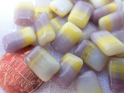 Czech small flower yellow pressed glass bead 7 mm pack of 20
