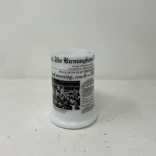 Taza de vidrio de leche Bear Bryant Birmingham News Alabama Tide Is # 1 Again 1979 - Imagen 2 de 10