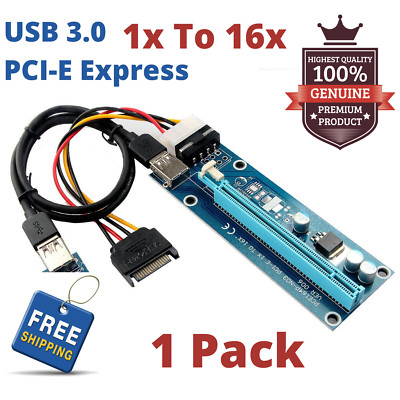 USB 3.0 PCI-E Express 1x To 16x Extender Riser Card Lot Adapter Ver. 006c
