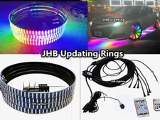 JHB  17.5" APP Remote QUAD ROW CHASING Flowing LED Wheel Rings Lights（Metal）