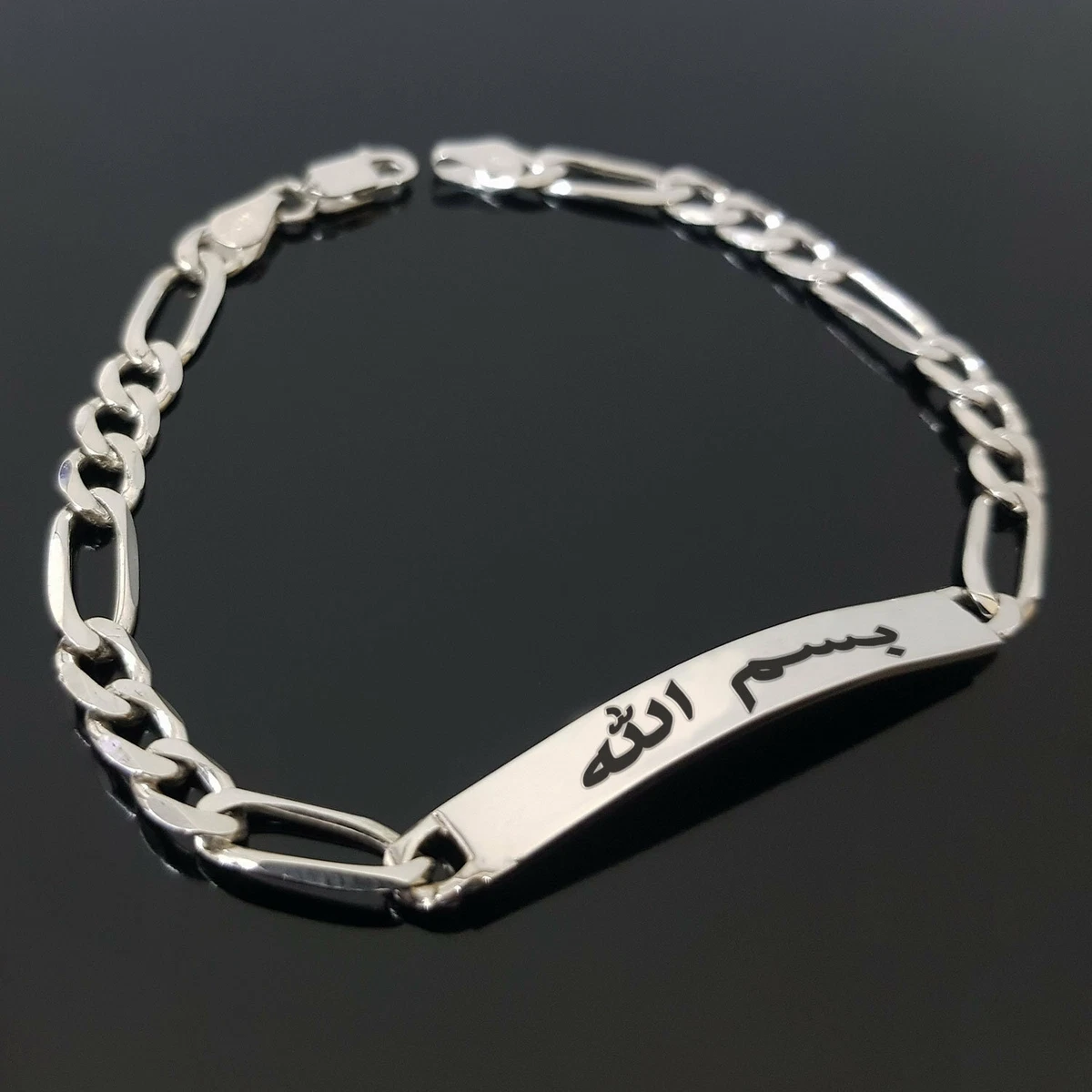 Buy HisatanMasculine Muslim Allah Bracelet for Men | Black&Blue Stainless  Steel Islamic Symbol Jewelry | Arabic God Charm Genuine Leather Bracelet  with Sturdy Clasp Online at desertcartINDIA