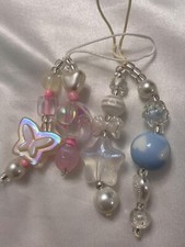 2Pk Cute Phone Charms Aesthetic Y2K Cell Phone Strap Strawberry Butterfly Star