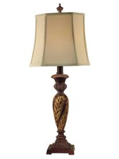 DPT13053 -DALE TIFFANY FABRIC SHADE TABLE LAMP