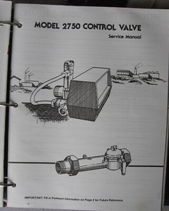 Econominder Model 2750/2850 Control Valve Service manuals-95-96' PN 15552/16510