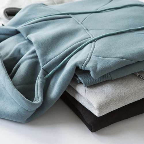 Men's Loose Casual Street Hoodie Long Sleeve Turtleneck Pullover Sweatshirt Tops - Foto 10 di 39