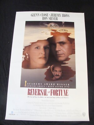 REVERSAL OF FORTUNE movie poster GLENN CLOSE JEREMY IRONS original video store p