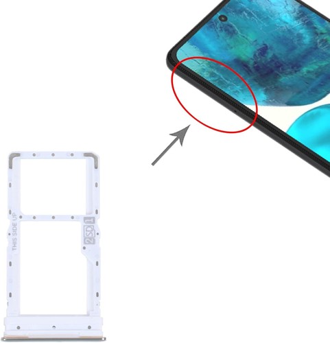SLOT CARRELLO VANO SCHEDA SIM + MICRO SD per MOTOROLA MOTO G52 ARGENTO XT-2221 - Foto 5 di 5