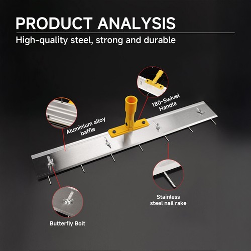 Adjustable Pin Leveller for Levelling Compound Screed Rake 61Cm Flooring Tools - Picture 4 of 7