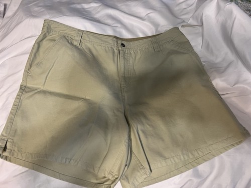 Khaki Faded Glory 22W Women's Plus Size Denim Jean Shorts Tan New