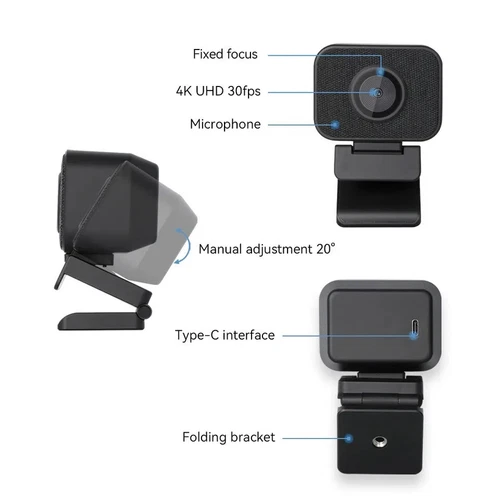 4k Ultra USB2.0 PTZHD Webcam Camera With Microphone For Live Streaming - Picture 10 of 10