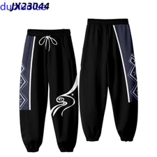 Genshin Impact Kamisato Ayaka Men Women Loose Pants Long Pants Trousers #A3