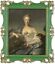 miniature 1  -   Antique Frame Vintage Photo Moss Green with Gold Trim Tabletop Wall Hanging