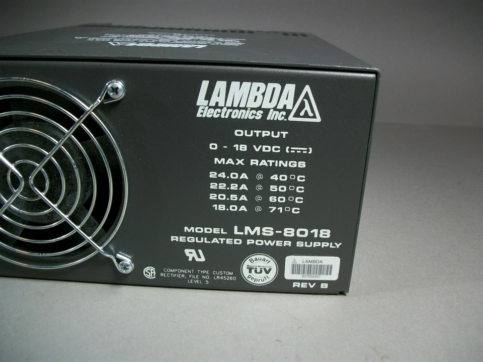 Lambda LMS-8018 Regulated Power Supply Zero to 18 VDC 24 Amps New NOS - Image 2 of 4