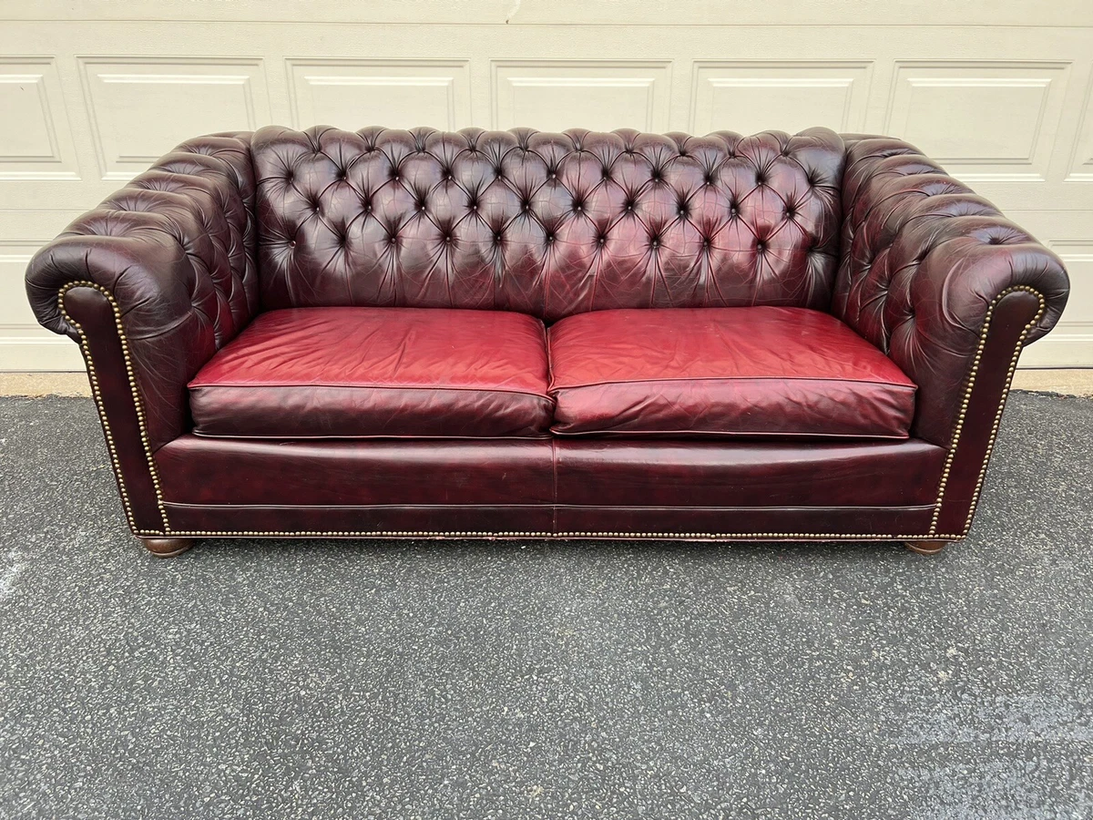 Vintage Tufted Leather Chesterfield