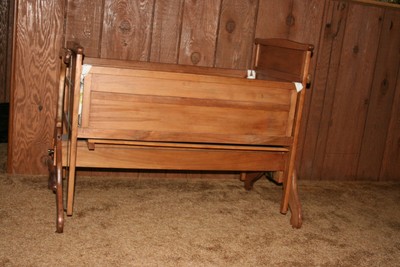 wood baby cradle