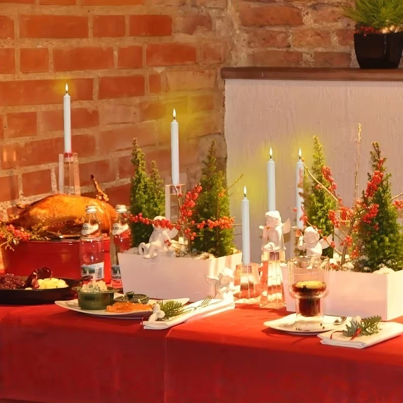 Nuevo Juego de 6 Velas Cónicas Batería Sin Llama Luminara Mecha Móvil Remota 10" Foto 3 de 4