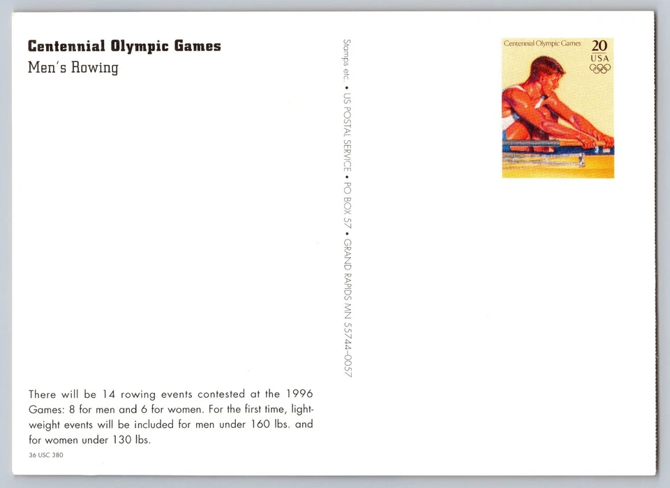 #5697 Women's Rowing FDC Maxi Card on UX255 Olympic Men's Rowing - Image 2 of 2