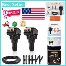 Professional Grade Windshield Washer Nozzles for Most Cars - 2 pcs Reliable Kit